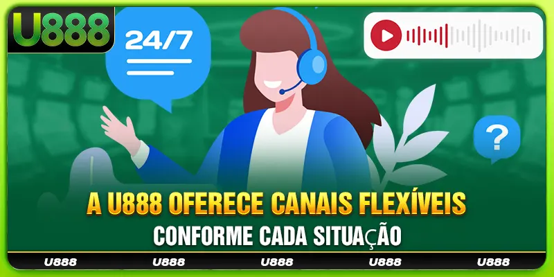 A U888 oferece canais flexíveis conforme cada situação