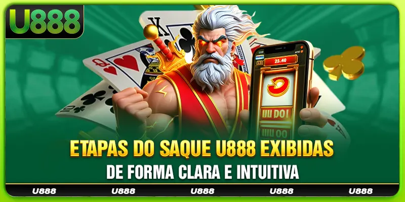 Etapas do saque U888 exibidas de forma clara e intuitiva
