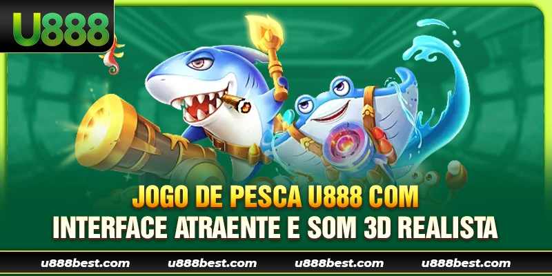 Jogo de Pesca U888 com Interface Atraente e Som 3D Realista