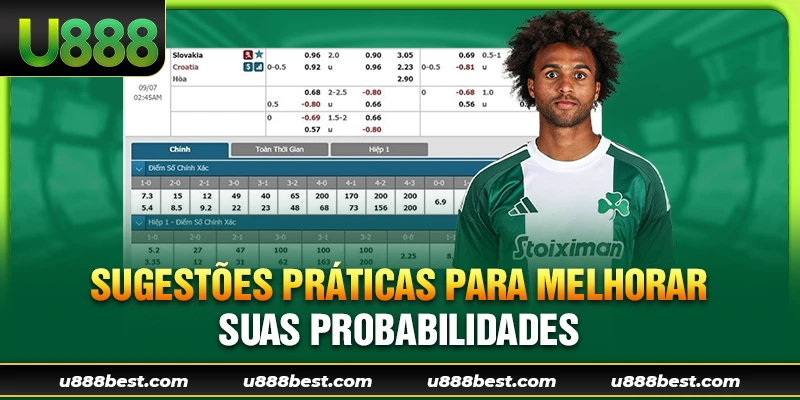 Sugestões práticas para melhorar suas probabilidades
